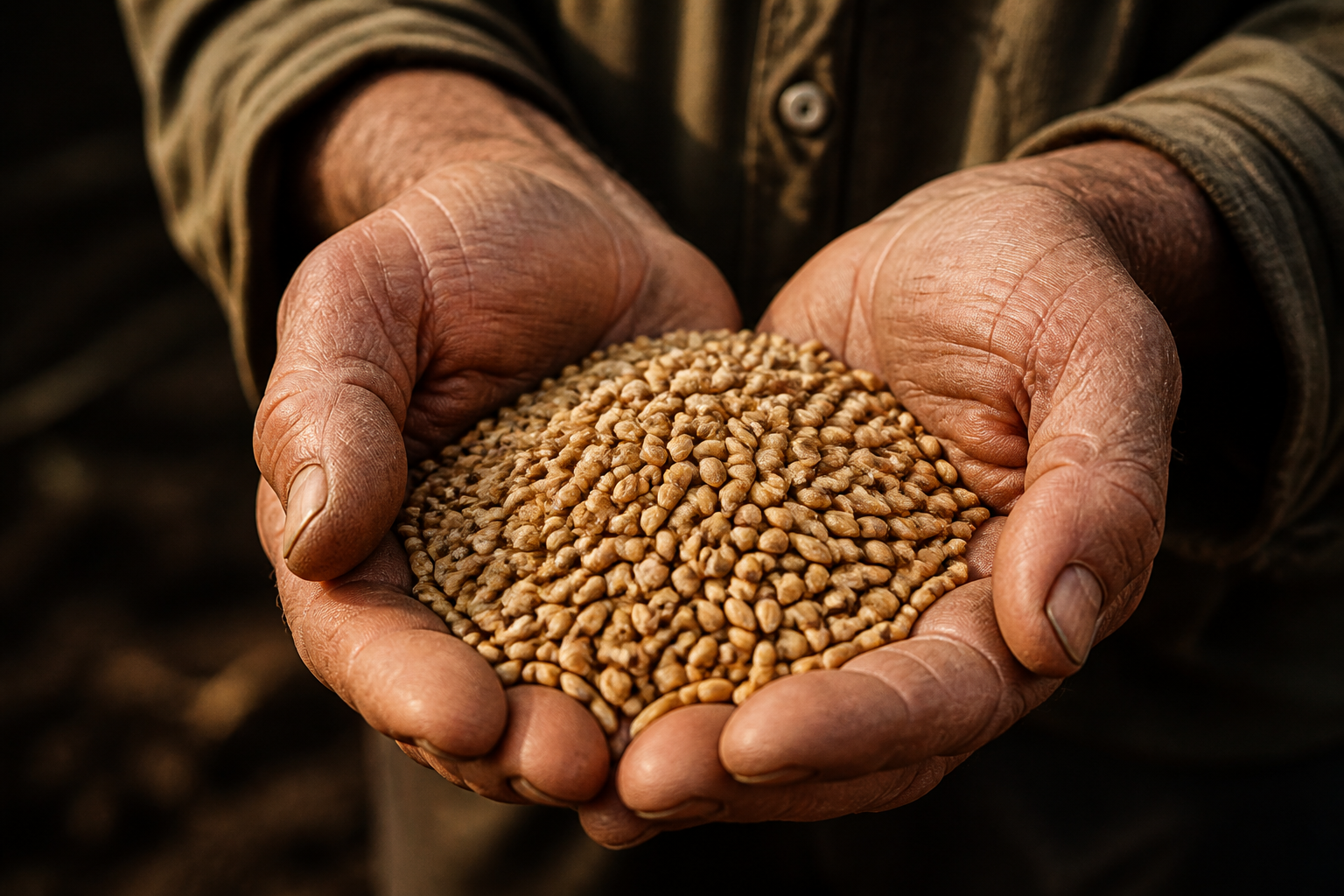 Harvested grain representing agri procurement
